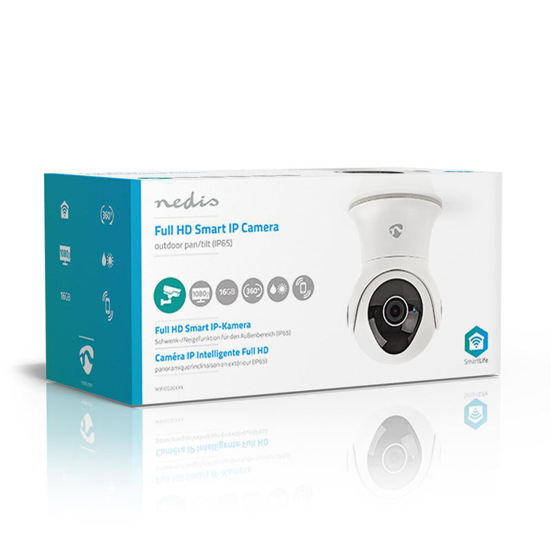 Nedis WIFICO20GWT Smartlife Camera Voor Buiten Wi-fi Full Hd 1080p Ip65 Cloud Opslag (optioneel) /