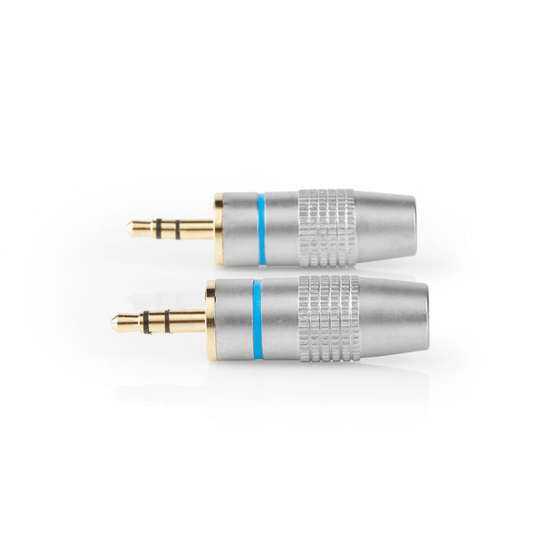 Nedis CAGC22900ME Stereoconnector 3,5 Mm Male Metaal Zilver