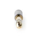 Nedis CAGC23930ME Audio-adapter 6,35 Mm Male - 3,5 Mm Female Metaal Zilver
