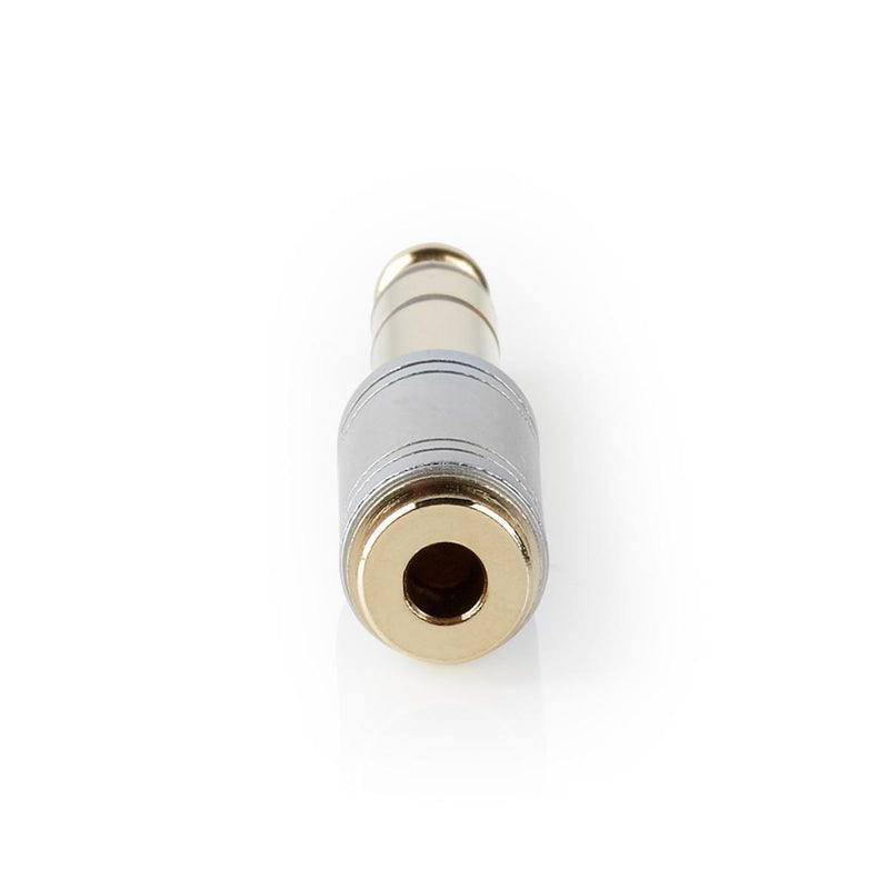 Nedis CAGC23930ME Audio-adapter 6,35 Mm Male - 3,5 Mm Female Metaal Zilver
