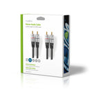 Nedis CAGC24200AT100 Stereo-audiokabel 2x Rca Male - 2x Rca Male 10,0 M Antraciet