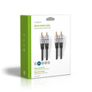 Nedis CAGC24200AT100 Stereo-audiokabel 2x Rca Male - 2x Rca Male 10,0 M Antraciet