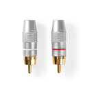 Nedis CAGC24903ME Stereoconnector Rca Male Metaal Zilver