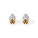 Nedis CAGC24903ME Stereoconnector Rca Male Metaal Zilver