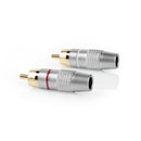 Nedis CAGC24903ME Stereoconnector Rca Male Metaal Zilver