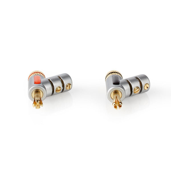 Nedis CAGC26990ME Banana Connector Male - Female Metal Silver