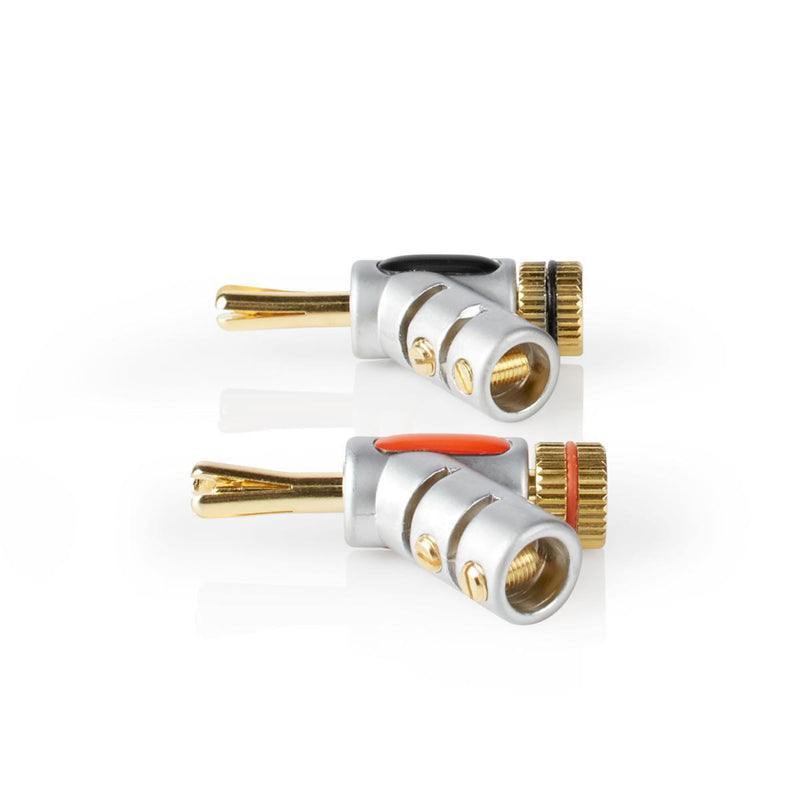 Nedis CAGC26990ME Banana Connector Male - Female Metal Silver