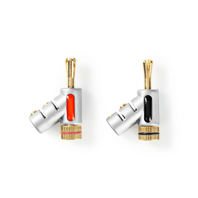 Nedis CAGC26990ME Banana Connector Male - Female Metal Silver