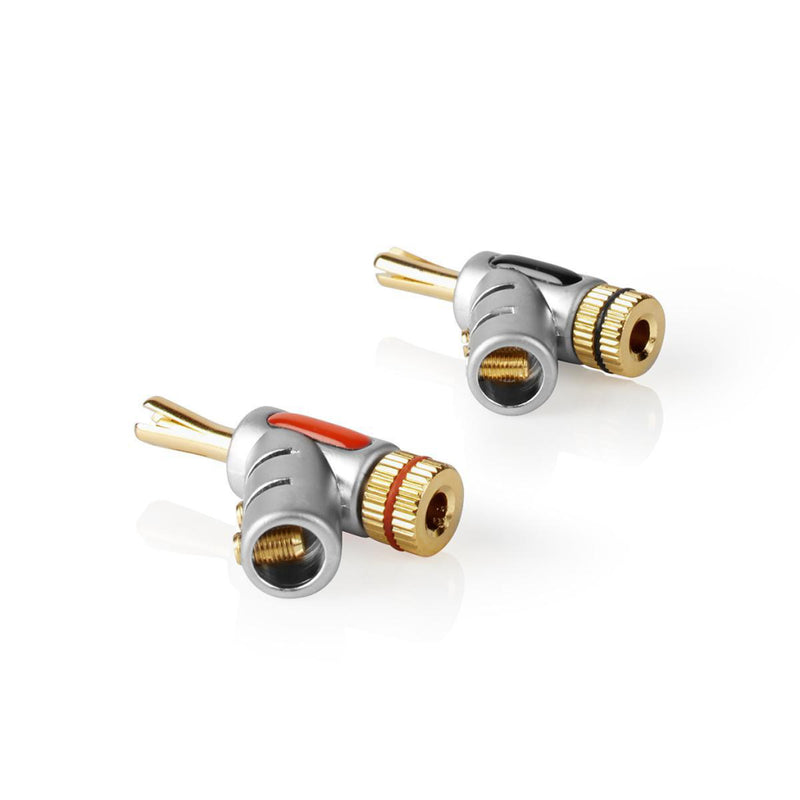 Nedis CAGC26990ME Banana Connector Male - Female Metal Silver