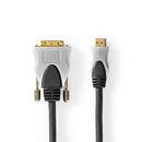 Nedis CCGC34800AT15 Hdmi&trade; - Dvi-kabel Hdmi&trade;-connector - Dvi-d 24+1-pins Male 1,50 M Zwa
