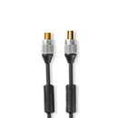 Nedis CSGC40000AT100 Coaxkabel 90 Db Iec (coax) Male - Iec (coax) Female 10,0 M Antraciet