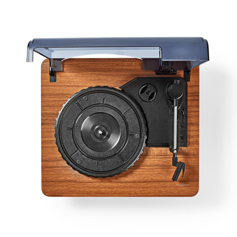 Nedis TURN200BN Draaitafel 18 W Bluetooth ® Automatisch Uitschakelen Stofhoes Bruin