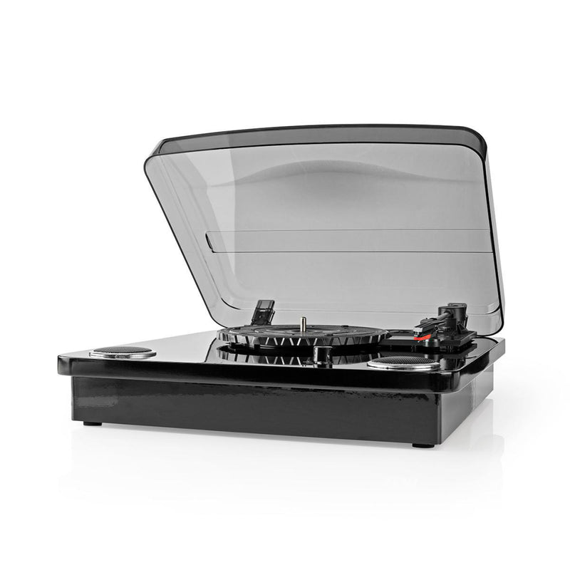 Nedis TURN300BK Draaitafel 18 W Bluetooth ® Usb- Conversie Stofhoes Zwart