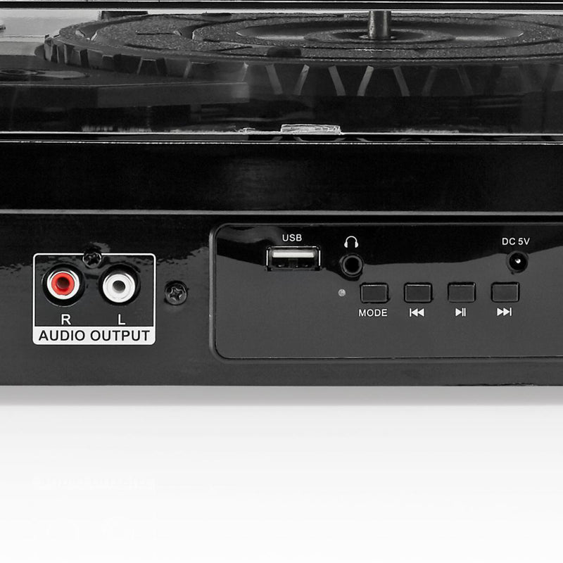 Nedis TURN300BK Draaitafel 18 W Bluetooth ® Usb- Conversie Stofhoes Zwart
