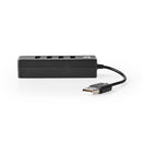 Nedis UHUBU2420BK Usb-hub 4-poorts Usb 2.0 Zwart