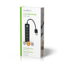 Nedis UHUBU2420BK Usb-hub 4-poorts Usb 2.0 Zwart