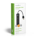 Nedis UHUBU2420BK Usb-hub 4-poorts Usb 2.0 Zwart
