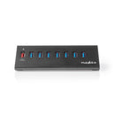 Nedis UHUBUP3810BK Usb-hub 8-poorts Usb 3.0 Met Externe Voeding Qc3.0 Oplaadpoort 5 Gbps