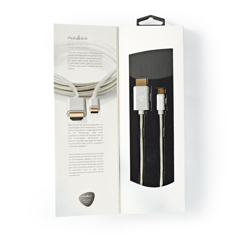 Nedis CCTB64655AL20 Usb-c&trade;-kabel Usb-c&trade; Male - Hdmi&trade; Male 2,0 M Aluminium