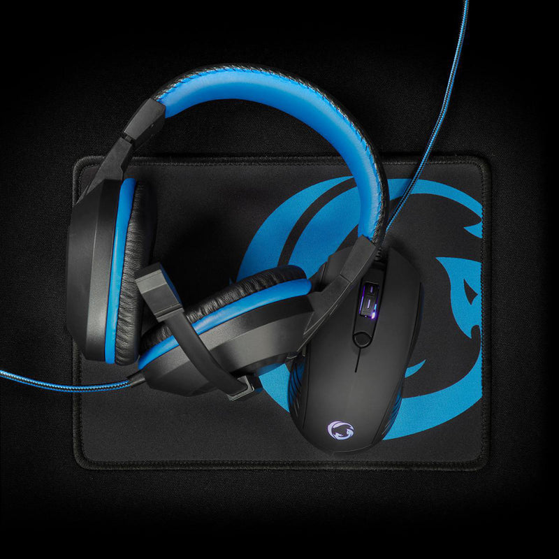 Nedis GCK31100BK Gaming Combo Kit 3-in-1 Headset, Mouse And Mouse Pad