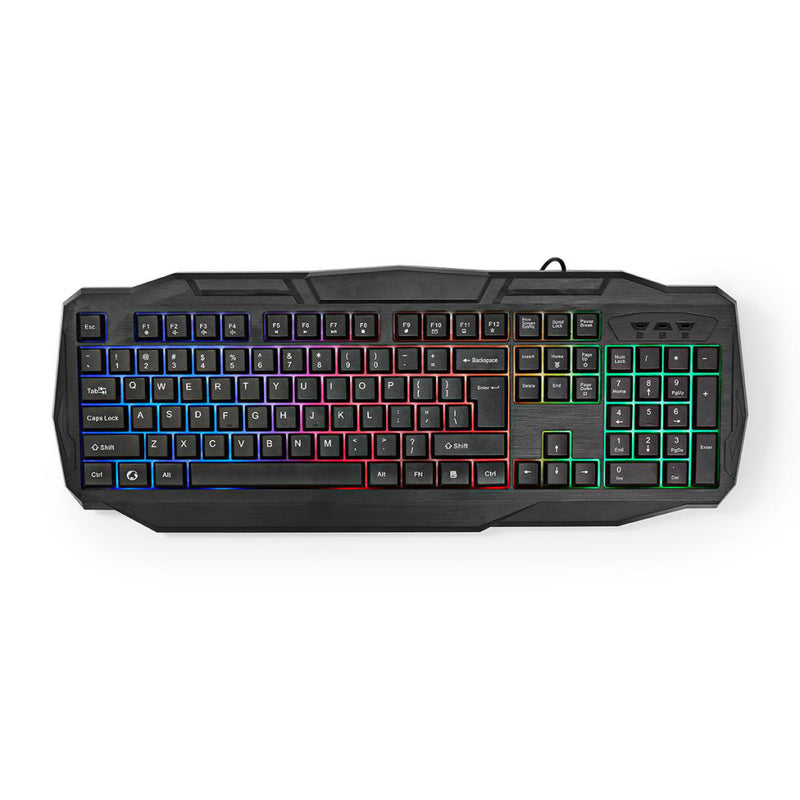 Nedis GCK41100BKND Gaming Combo Kit 4 In 1 Toetsenbord, Koptelefoon, Muis, Muismat