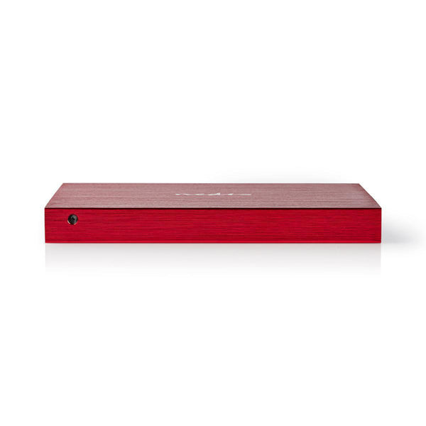 Nedis HDDE25310RD Hardeschijf Behuizing 2.5&quot; Usb 3.1 6 Gbps Aluminium Rood