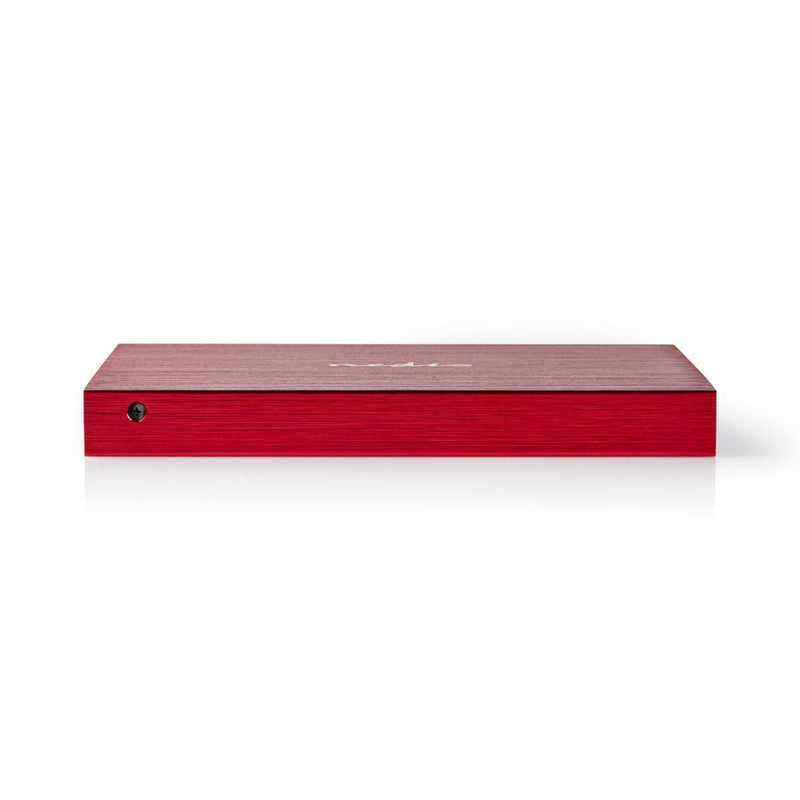 Nedis HDDE25310RD Hardeschijf Behuizing 2.5&quot; Usb 3.1 6 Gbps Aluminium Rood
