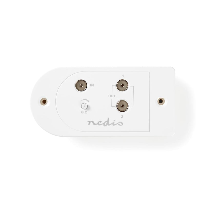 Nedis SAMP40120WT Catv-versterker Max. 18 Db Versterking 40 - 862 Mhz 2 Uitgangen Iec