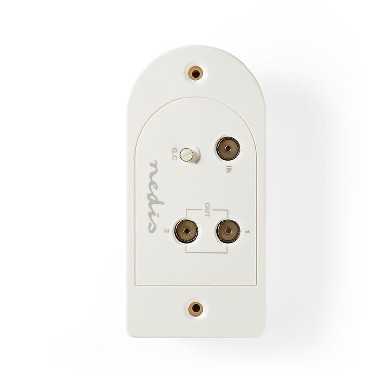Nedis SAMP40125WT Catv-versterker Max. 25 Db Versterking 40 - 862 Mhz 2 Uitgangen Iec