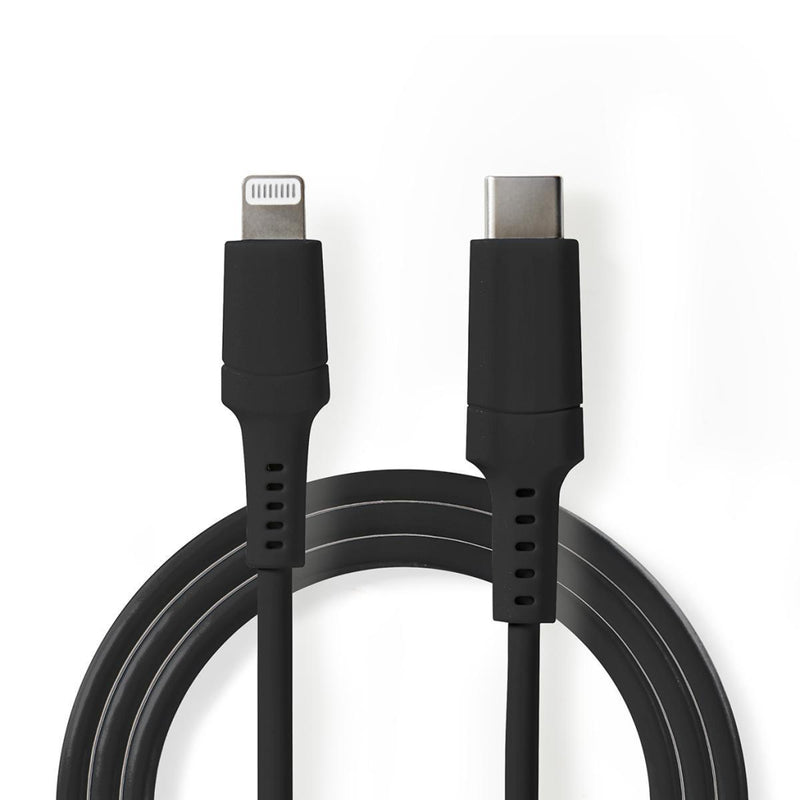 Nedis CCGW39650BK20 Apple Lightning Cable Apple Lightning 8-pin Male - Usb-c&trade; 2.0 M Zwart