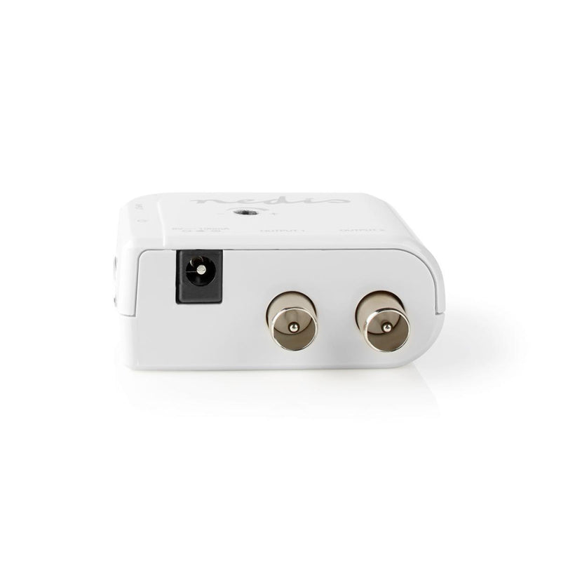 Nedis SAMP40020WT Catv-versterker Max. 15 Db Versterking 50 - 790 Mhz 2 Uitgangen Iec