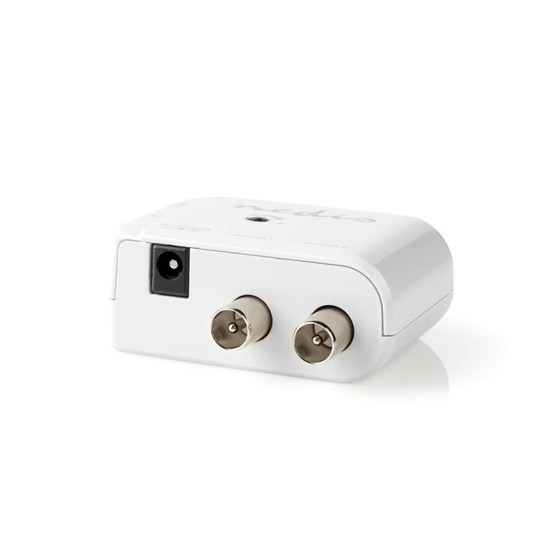 Nedis SAMP40020WT Catv-versterker Max. 15 Db Versterking 50 - 790 Mhz 2 Uitgangen Iec