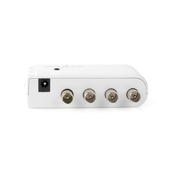 Nedis SAMP40040WT Catv-versterker Max. 10 Db Versterking 50 - 790 Mhz 4 Uitgangen Iec