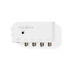 Nedis SAMP40040WT Catv-versterker Max. 10 Db Versterking 50 - 790 Mhz 4 Uitgangen Iec