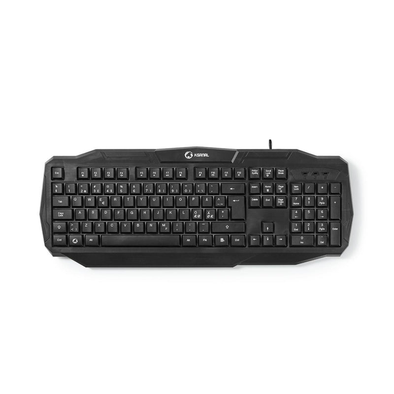 Nedis GKBD100BKND Gaming-toetsenbord Usb 2.0 Nordic Indeling Zwart