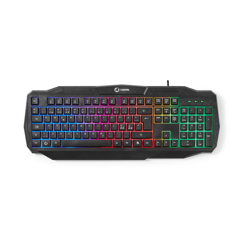 Nedis GKBD100BKND Gaming-toetsenbord Usb 2.0 Nordic Indeling Zwart