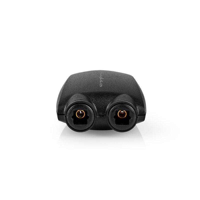 Nedis CAGB25940BK Toslink-adapter Toslink Female 2x Toslink Female Splitter Abs Zwart 1 Stuks Blist