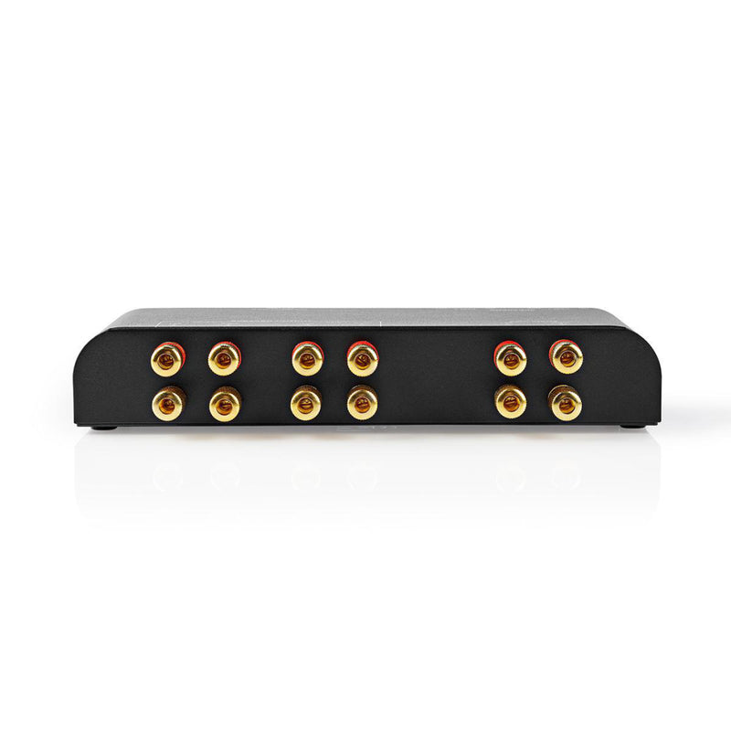 Nedis ASWI2652BK Luidsprekerschakelaar 2 Poorten Banana Volume Control Zwart