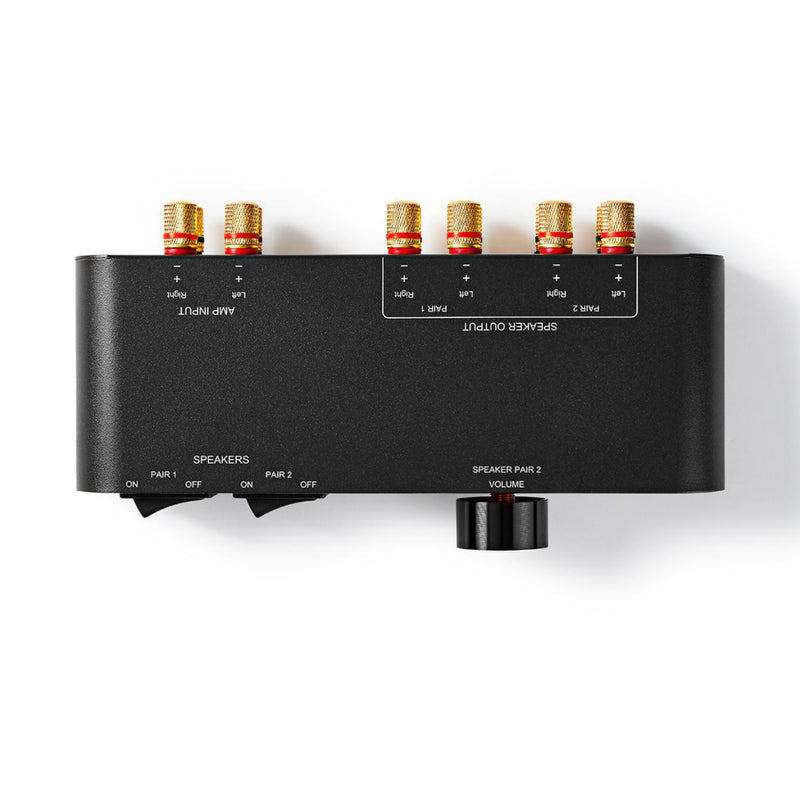 Nedis ASWI2652BK Luidsprekerschakelaar 2 Poorten Banana Volume Control Zwart