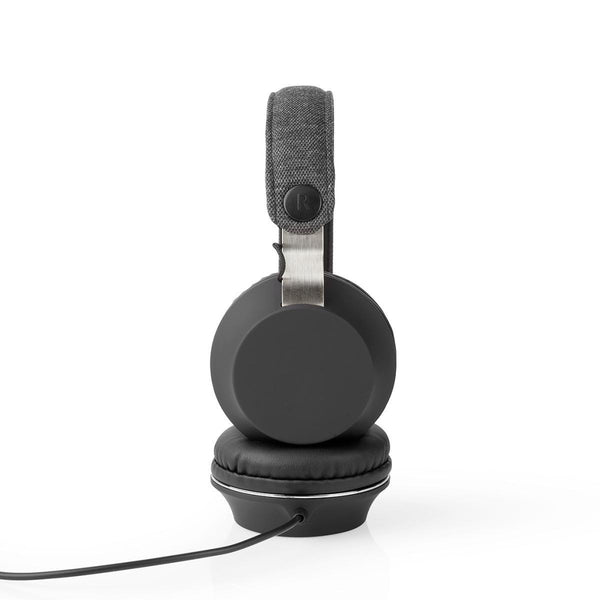 Nedis FSHP100AT Bedrade Koptelefoon Met Geweven Stof Bekleed On-ear Audiokabel 1,2 M Antraciet / Zw