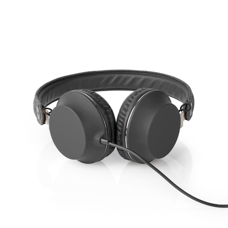 Nedis FSHP100AT Bedrade Koptelefoon Met Geweven Stof Bekleed On-ear Audiokabel 1,2 M Antraciet / Zw