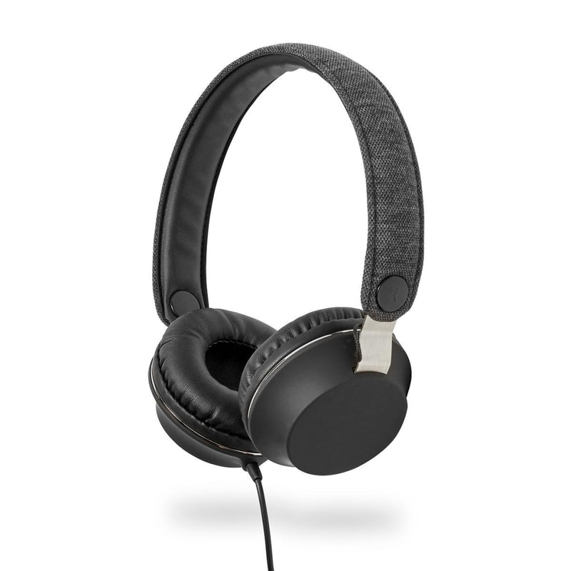 Nedis FSHP100AT Bedrade Koptelefoon Met Geweven Stof Bekleed On-ear Audiokabel 1,2 M Antraciet / Zw