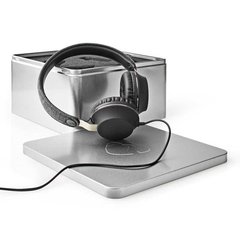 Nedis FSHP100AT Bedrade Koptelefoon Met Geweven Stof Bekleed On-ear Audiokabel 1,2 M Antraciet / Zw