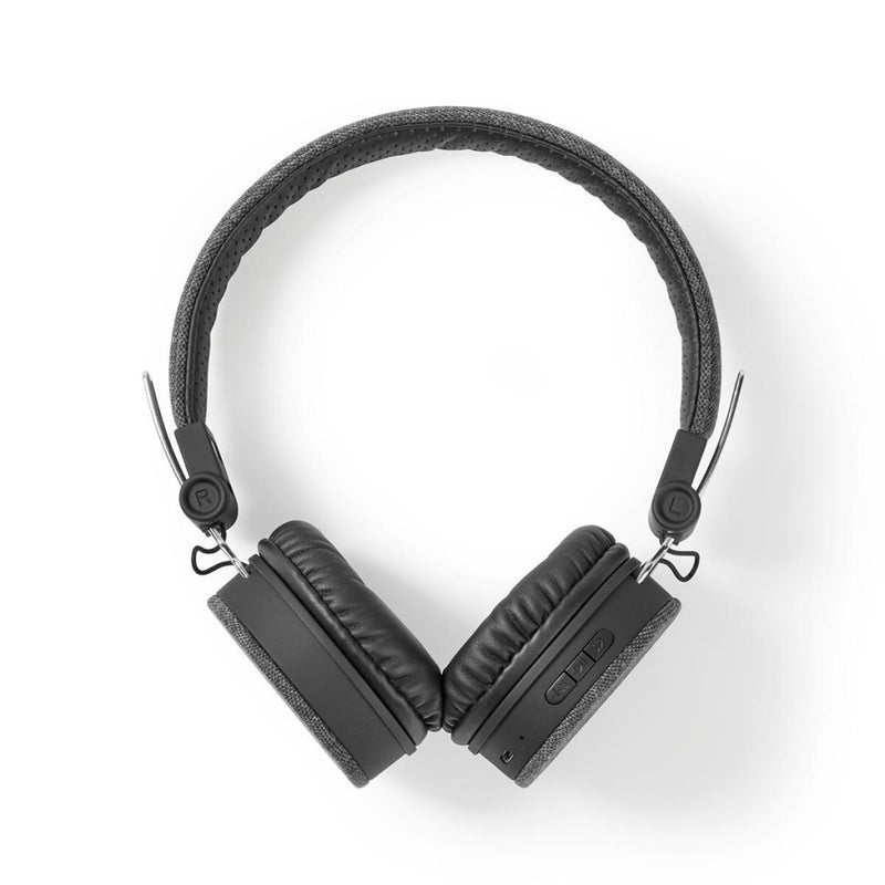 Nedis FSHP250AT Bluetooth®-koptelefoon Met Geweven Stof Bekleed On-ear |18 Uur Afspeeltijd Antracie