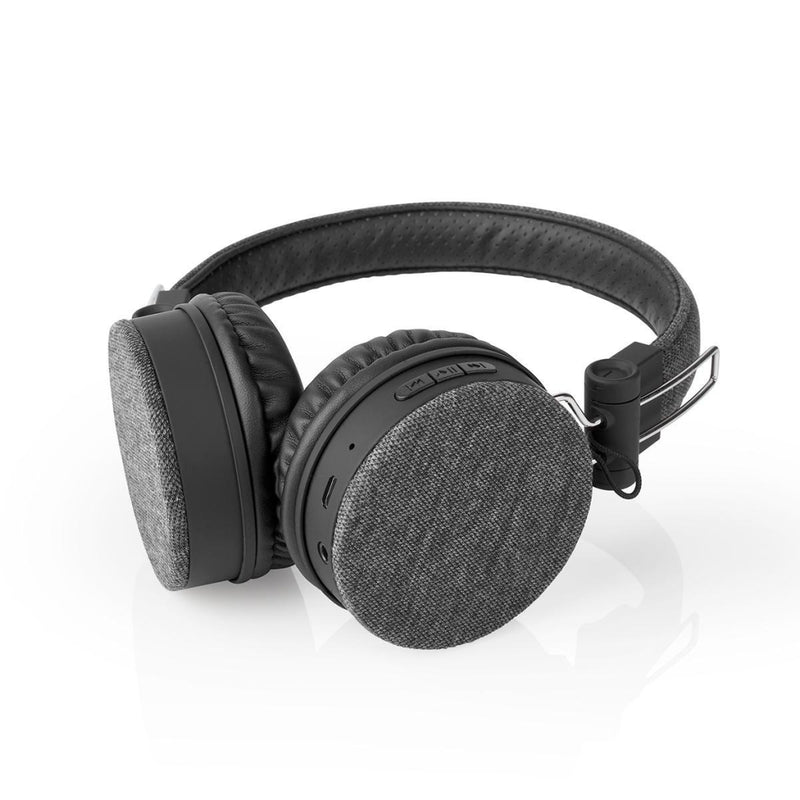 Nedis FSHP250AT Bluetooth®-koptelefoon Met Geweven Stof Bekleed On-ear |18 Uur Afspeeltijd Antracie