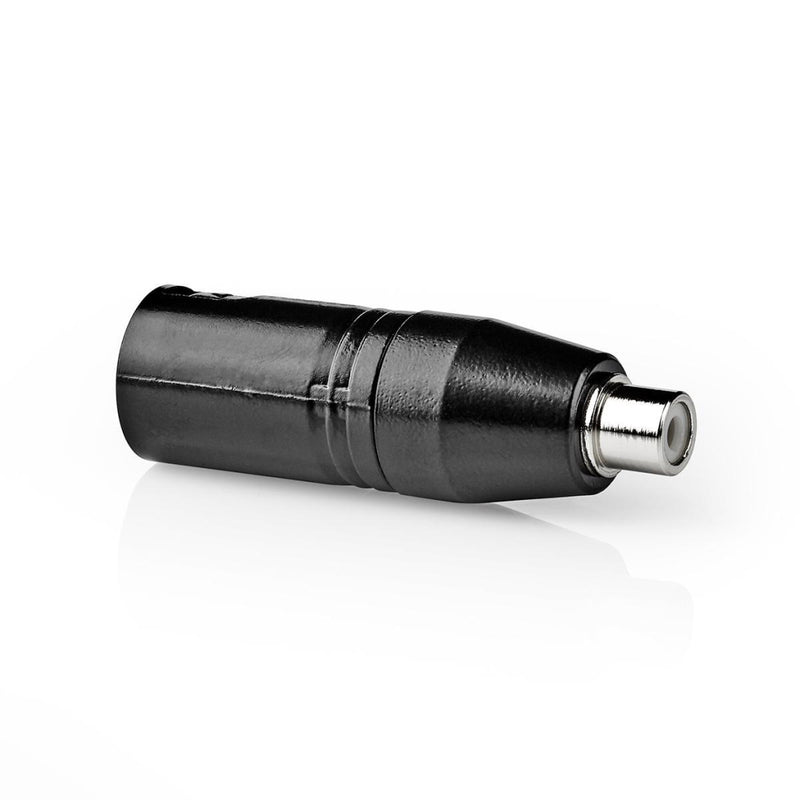 Nedis COTP15930BK Xlr-adapter Xlr 3-pins Male - Rca Female 1 St Metaal