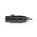 Nedis COTP15934BK Xlr Adapter Rca Male - Xlr 3-pin Female 1 Piece Metal
