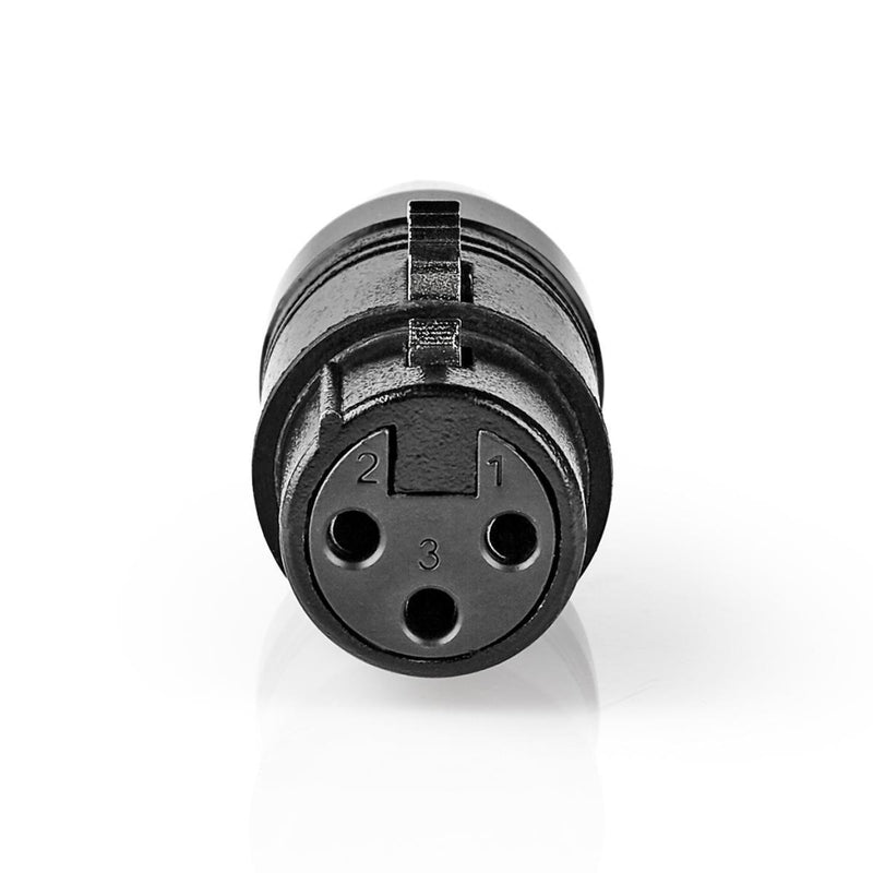 Nedis COTP15934BK Xlr Adapter Rca Male - Xlr 3-pin Female 1 Piece Metal