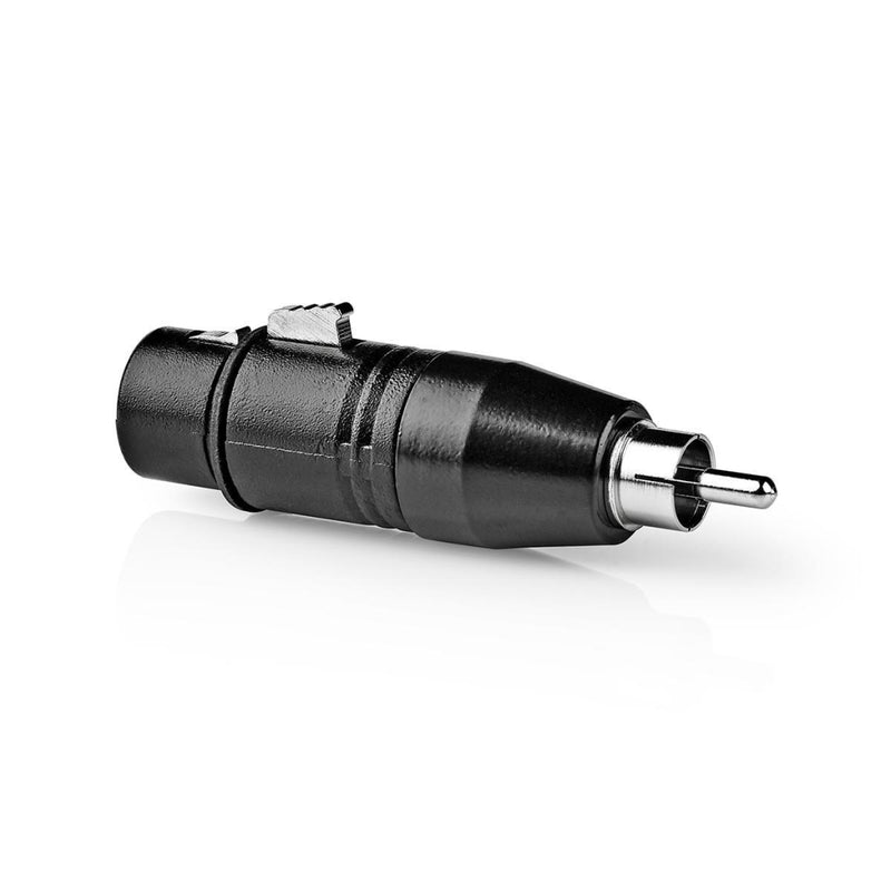 Nedis COTP15934BK Xlr Adapter Rca Male - Xlr 3-pin Female 1 Piece Metal