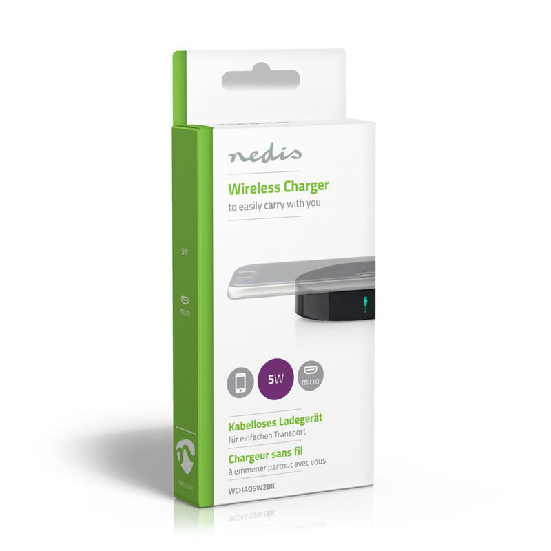 Nedis WCHAQ5W2BK Draadloze Oplader 2,0 A 5 W Zwart